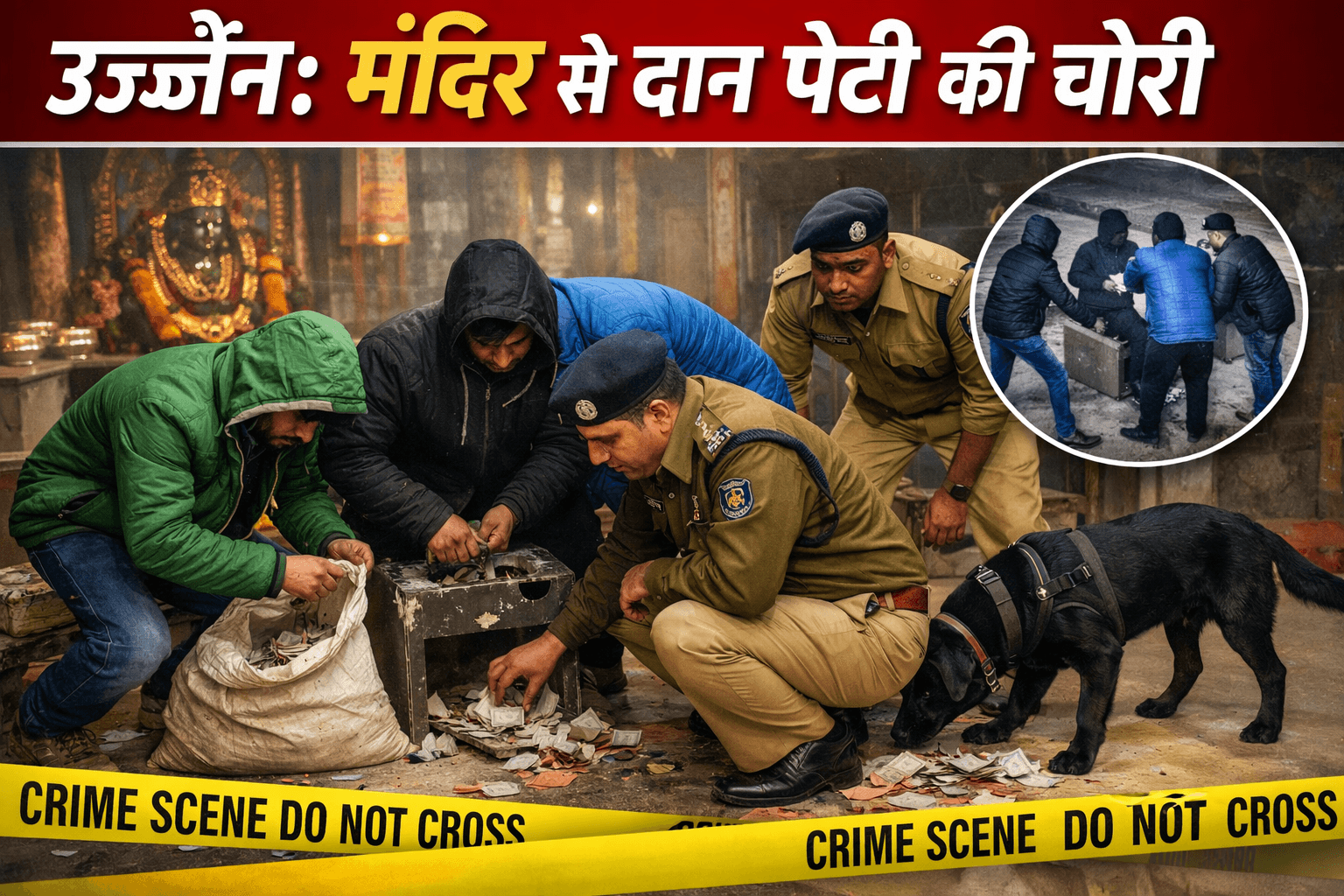 Ujjain Temple Donation Box Theft: 3 Suspects Caught on CCTV, Police Probe